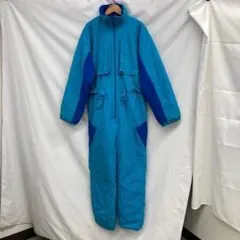 B425 176 ユーロ古着　ポリエステルナイロン　スキーウェアブルーレディース