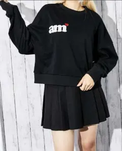 ロゴハート刺繍　レディース裏毛スウェット