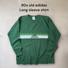 s*a様 Y2K 90s00s adidas ロンT センターロゴ グリーン 長