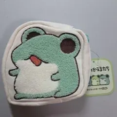 ただのかえるたち ダイカットポーチ　ぽ