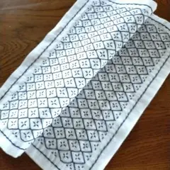 刺し子ふきん★亀甲花刺し
