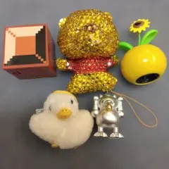 くまのプーさん・アフラック・スーパーマリオ・ひまわりキャラクターグッズ5点セット