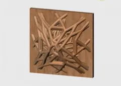枝が描く富士山 立体アートオブジェ 3Dプリント置物のサムネイル