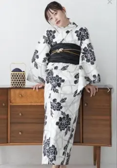 新品未使用】エフィ Eaphi 浴衣 帯セット 花柄 ベージュ 完売品 - メルカリ