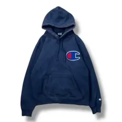 champion チャンピオン スウェット パーカー ワンポイント 古着 L