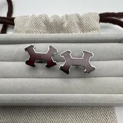 エルメス H カフス カフリンクス ボルドー 専用袋付のサムネイル