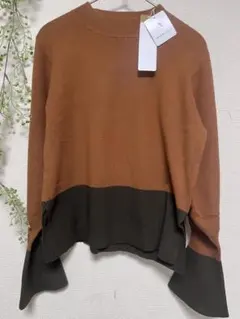 定価4.6万】ビアズリー 美品 ホースレザー ドッキングニット セーター