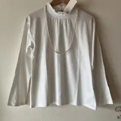 襟フリルロンtシャツ 吸湿発熱　サマンサモスモス　SM2