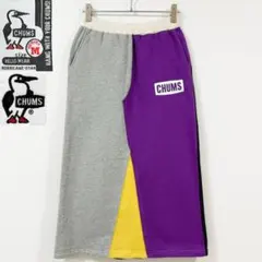 M　チャムス　リメイクデザインスウェットスカート　ブービーバード　ロゴ刺繍
