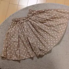 branshes ベージュ 水玉模様 スカートパンツ 150