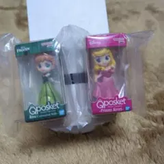 Qposket アナ & プリンセスオーロラ ミニチュアコレクション 2種セット