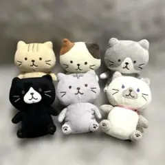 ふくふくにゃんこ おすわりマスコット 6体セットのサムネイル