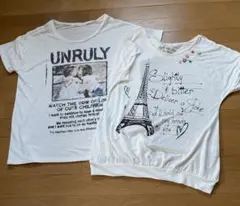 NICE CLAUP ChipClip 半袖Tシャツ 2枚組 レディースのサムネイル