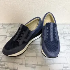 【美品】MARIKA 厚底スニーカー 23.5ネイビーウェッジソールメッシュ