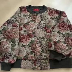 美品 somari ソマリ ゴブラン織り 花柄ブルゾン レトロ ドルマン 