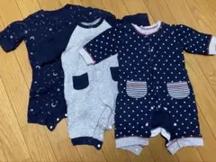 UNIQLO 西松屋　ベビーロンパース　キルトカバーオール　3枚セット60cm