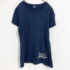 美品✨Tシャツ【XL】ネイビー ロゴプリント カジュアル 無地 半袖 夏服