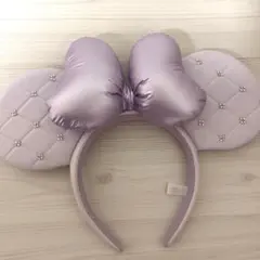 ディズニー　パープル　パール　カチューシャ ミニー キルティング