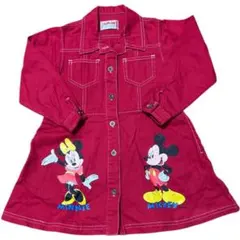 POPPINS ミッキー・ミニー デニム　ワンピース110 平成レトロ　ポピンズ
