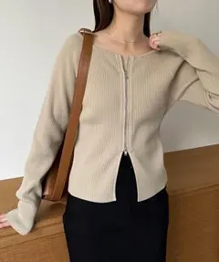 capricieux le'mage 2WAYジップニット