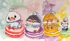 マカロン追いかけっこ12/28 12（原画）ポストカードのみ