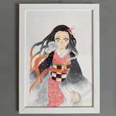鬼滅の刃　印刷物額装品　禰豆子　吾峠呼世晴　少年ジャンプ　額付き