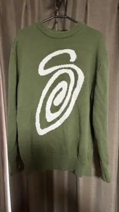 Stussy オリーブグリーン セーター S