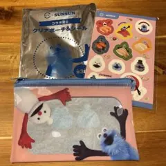 パペットスンスン　スシロー　ポーチ　シール