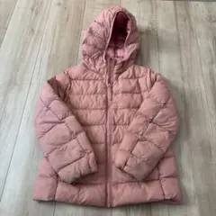 ユニクロフード付きピンクダウンジャケット