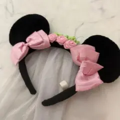 ディズニーランド　TDR ミニーちゃん　ウエディング　カチューシャ　ベール付き