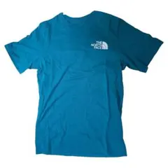 THE NORTH FACE Tシャツ XS ブルー 半袖 ロゴ バックプリント