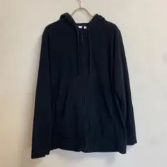 《UNIQLO》ブラック フルジップパーカー 【XL】