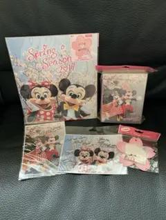 ディズニー 2017 さくらシリーズ ふせん ホルダー 写真 5点セット
