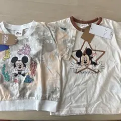 《2枚セット》新品タグ付き　ミッキーマウス Tシャツ 90cm 半袖