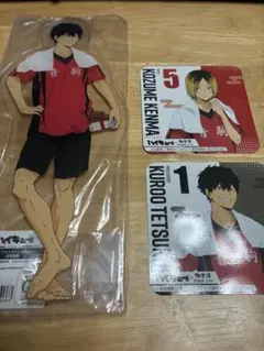 ハイキュー‼︎ 極楽湯コラボ　黒尾　BIGアクリルスタンド　特典コースターセット