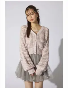rienda ビジューニットカーディガン　& ニットビスチェ　美品のサムネイル