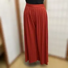 GUプリーツ ワイドパンツ ゴムウエスト