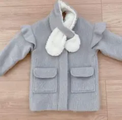 肩フリルシャギーコート