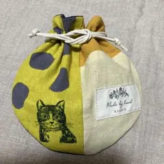 まんまる巾着ポーチ　ハンドメイド