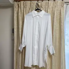 JEANASIS ホワイト 長袖 ロングシャツのサムネイル