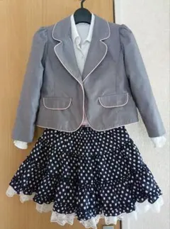 フォーマルキッズ服セット（ジャケット・スカート・シャツ） 130