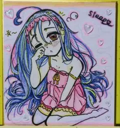 オリジナル イラスト 色紙