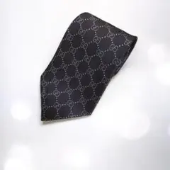 GUCCI　GGパターンシルクジャカードネクタイ