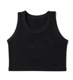 PRADA タンクトップ 黒 匿名発送 新品未使用 Mサイズ PRADA - 新品 定価以下 プラダ タンクトップ ブラック 36の通販 by