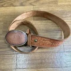 【Abercrombie & Fitch】 模様レザーベルト 32のサムネイル