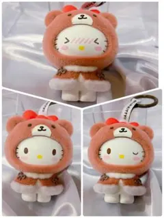 サンリオMINISOリトルケープ　ハローキティ　ぬいぐるみ　マスコットホルダー