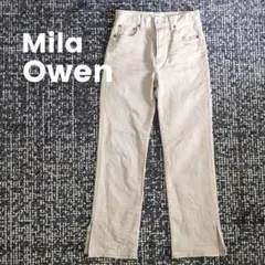 Mila Owen ミラオーウェン ベージュ デニム パンツ きれいめのサムネイル