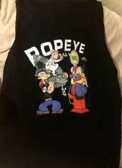 【新品未使用】POPEYE ポパイ タンクトップ L バックプリント ブラック