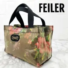 フェイラー ミニトートバッグ 花柄 ナイロン 軽量 コンパクト FEILER