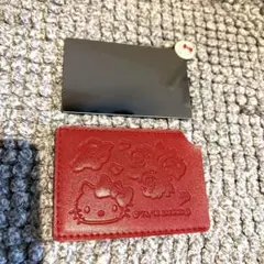 レトロHello Kitty カード型ミラー レッド ローズ柄のサムネイル